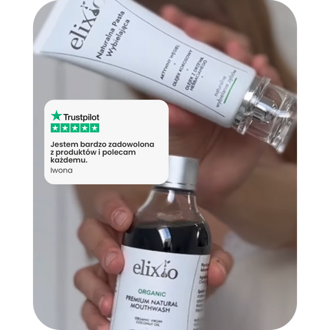 Zestaw Natural Duo Elixio z olejkiem kokosowym do płukania ust