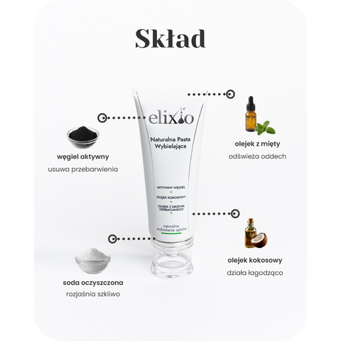 Elixio-Paste mit Aktivkohle zur Entfernung von Oberflächenverfärbungen