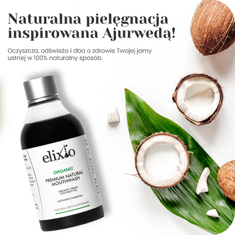 Spülen Sie Ihren Mund mit Elixio-Kokosöl
